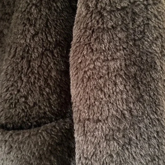 Zara NWT faux shearling double faced jacket dark brown ZW Collection 3548/242 - Picture 5 of 13